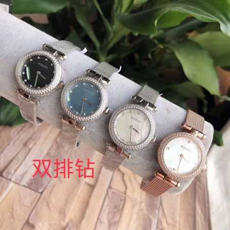 原盒:30 古驰gucci方钻镂空款，纯原厂正品，28毫米表径，镂空表壳设计，今年最火的金属网带搭配 - 点击图像关闭
