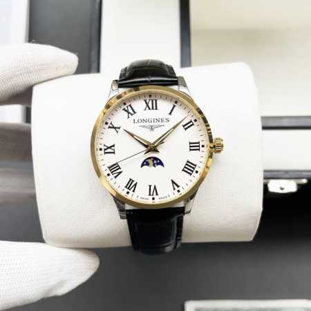 白壳 金壳 钢带+20 浪琴-Longines火爆新品 搭载全自动机械机芯 316精钢表壳 简约三针半月相设计 简约时尚 优雅尊贵 矿物质强化玻璃镜面 真牛皮表 - 点击图像关闭