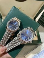 劳力士－Rolex 日志新色系情侣机械腕表 进口西铁城机芯 蓝宝石玻璃镜面 316L精钢壳套 实芯5珠钢带 男36Mm 12Mm 女31Mm 12Mm 欢迎上图