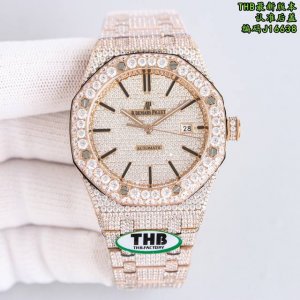 Thb出品！特惠！最新还原 Ap爱彼皇家橡树满钻 0满天星 壕无人性 实物超闪亮 让每一个人都可以体验到满天星的奢华。 Thb历经重重工艺，终于大功告成！整表密