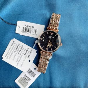 支持香港、美国直邮 正品？正品！配联保卡全国联保！阿玛尼机械女表ar 43 经典简约意式风情的 又美又飒 机芯外露 有透明之心美称 精致表冠 经典刻度 全玫瑰金