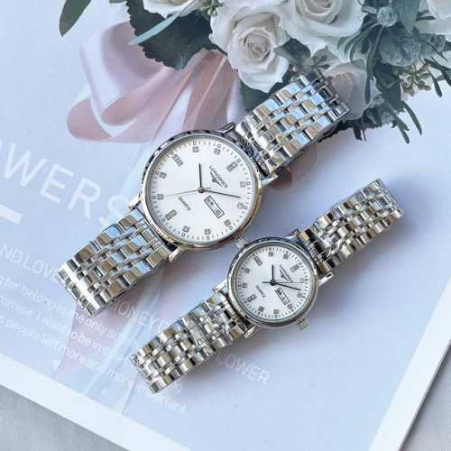 白皮 .金 .钢20 浪琴-LONGINES 情侣对表 原装进口石英机芯 316L精钢表壳 直径男39mm女29mm 厚8mm如果今天的阳光停止了它耀眼的光芒。