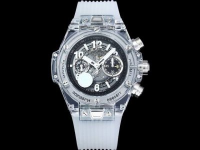 Zf 最新款恒宝Hublot 宇舶表年度最佳复刻作品 宇舶Big Bang系列411.Jx.4802.Rt“全透明腕表” 精彩细节 1.还原正品表盘后龙飞凤舞的