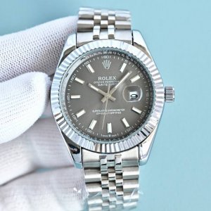 速卖通爆款日志防机械走时实心钢带三度防水批￥