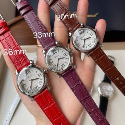 快乐钻表尺寸30、33、36怎么选？ Happy Sports系列三个尺寸对比图，上手实拍看看哪个才是最适合你的那款 30、33是5钻的 36是7钻的，并且有日