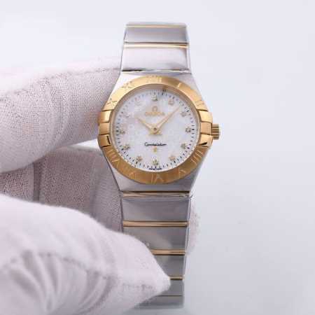 金+20钻+20欧米茄 4代 双鹰 星座 进口石英 28Mm - 点击图像关闭