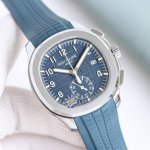 新款到货pdf 138克配重版本 百达翡丽 Aquanaut系列，手雷计时系列 腕表型号：5968A-001一体机芯 p毫米铂金表壳 计时指针、精确至四分之一秒