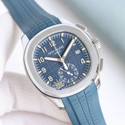 新款到货pdf 138克配重版本 百达翡丽 Aquanaut系列，手雷计时系列 腕表型号：5968A-001一体机芯 p毫米铂金表壳 计时指针、精确至四分之一秒