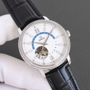 金银同价 DDD 品牌：欧米茄Omega 系列：蝶飞腕表系列 材质：316精钢表壳 蓝宝石镜面 皮带：意大利头层小牛皮皮带 原装进口28S8-16全自动机械机芯