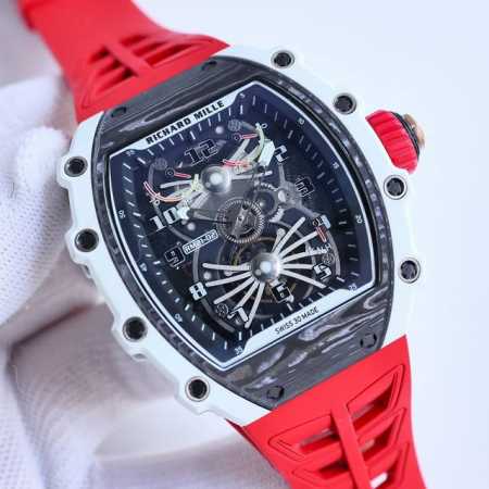 顶级复刻 Richard Mille 理查米尔 Rm21-01系列 Rm8 搭载全自动进口机械机芯 尺寸40X50X16Mm 碳纤维材质打造的表圈和表柱作为架构 - 点击图像关闭