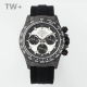 Tw+厂 Rolex宇宙计时迪通拿系列之碳纤维定制版，腕表不仅佩戴轻便，外表坚硬。且每一只腕表都拥有独一无二的碳纤花纹材质。 表壳 腕表尺寸40X12.4吻合原