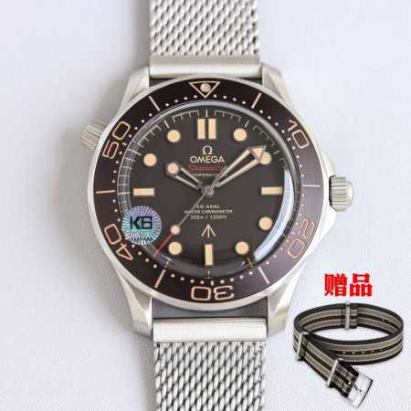 钢壳 钛壳 送尼龙带 V2升级版圈口咖啡色！市场唯一阳极氧化铝金属表圈、表盘！007电影无暇赴死 主题版腕表 Seamaster Diver 300M 007 - 点击图像关闭