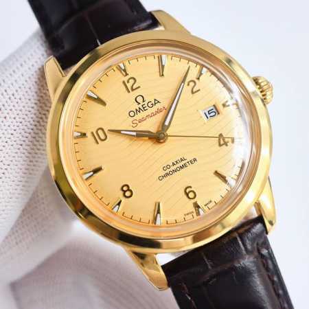 白 金玫 新款 欧米茄 Omega 海马锅盖锅盖玻璃 耗时长达6个月！超薄男士自动机械腕表，采用进口原装9015机芯 非市场国产机 ，每小时振频28800次，零 - 点击图像关闭