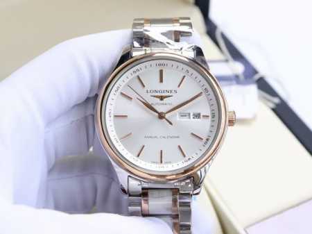 浪琴-Longines 名匠系列 再次升级版本 多次反复修缮至完美 极致严格的质量保证。确保采用原版式抛光和拉丝工艺，高硬度水晶镜面，更加透彻明亮，文字，典雅的 - 点击图像关闭