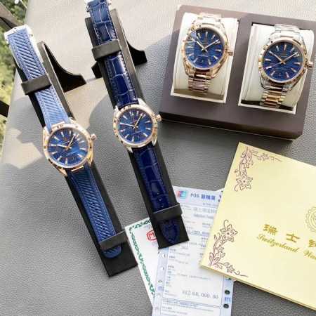 特价白壳 ，金壳 Omega-欧米茄 Seamaster海马系列 Aqua Teera 150米150M腕表 直径41.5毫米41.5Mm 潜水表。 316L精 - 点击图像关闭