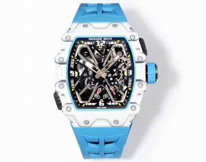 Richard Mille 』Rm 35-03系列已发布5款产品 一体机芯制作 纤薄壳套13.5 Mm 表壳采用超轻耐磨的石英碳纤维Ntpt与碳纤维Tpt制作，