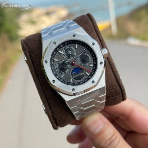 白钢 -金 黑 蓝 图解Bbs版本的细节 Bbs 爱彼 皇家橡树系列 复杂功能万年历腕表 型号 26574St.Oo.1220St.03业内唯一实现原版功能 贵