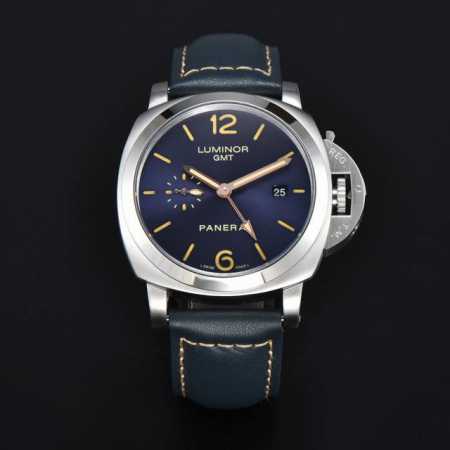 沛纳海--Panerai 类型：男士顶级腕表 机芯：有全自动上海机械机芯 表壳：316L精钢表壳 镜面：矿物强化防摔玻璃 皮带：真牛皮表带 尺寸：直径44Mm， - 点击图像关闭
