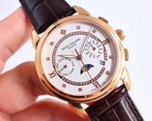 白壳 金壳 Pp最新款式 百达翡丽patek Philippe 搭配进口9100多功能机芯 零返修 功能 24小时,星期 星辰 月份 进口316精钢 搭配意大利