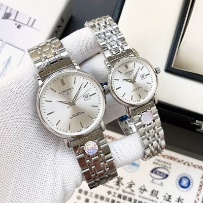 金壳+20 钢带+20浪琴-Longines 精品情侣腕表 经典三针设计 尊贵大气 绅士风范 卓越品质 热卖全城 采用进口石英机芯 顶级316精钢表壳 进口小牛
