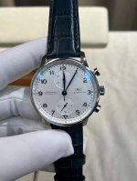 zf万国葡萄牙计时码 葡计白面蓝钉密底款 41Mm*13Mm 定制版Cal.69355机芯