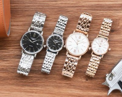 白壳 金壳+20钢带+20浪琴-Longines 精品情侣腕表 经典三针设计 尊贵大气 绅士风范 卓越品质 热卖全城 采用进口石英机芯 顶级316精钢表壳 进口