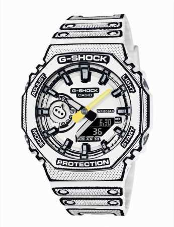 Casio 卡西欧 Ga-2100Mng漫画手绘风新款手表 卡西欧二次元漫画手表 以日本漫画Manga为形象 将漫画独特的世界融入产品中的Manga Theme - 点击图像关闭