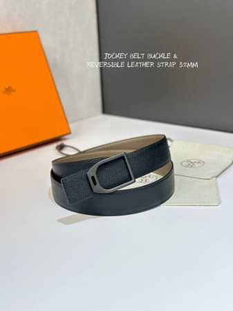 特 Jockey Belt Buckle & Reversible Leather Strap 32Mm - 点击图像关闭