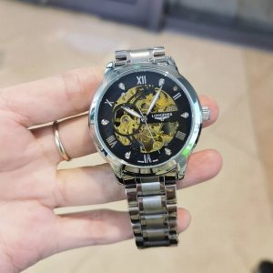 精钢表带十蝴蝶扣 白： ，全黑： 浪琴-Longines优雅男士腕表 全自动机械机芯，Ips真空电镀，矿物质水晶镜面 ，精密防水 ，直径：42Mm，厚度：12M