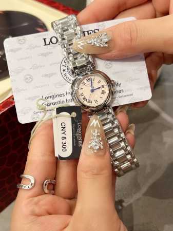 白壳 玫金 三码合一26.5mm 浪琴longine心月系列手表，女士超美气质范，时尚石英腕表，适合各种场合。大气场从心月系列开始～2个款式，罗马数字款和带钻款 - 点击图像关闭