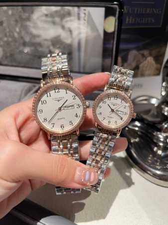 白 金 钢带20钻30 浪琴-Longines 情侣对表 原装进口石英机芯 矿物质玻璃镜面 316L精钢表壳 直径男40Mm女30Mm 厚8Mm如果今天的阳光停 - 点击图像关闭