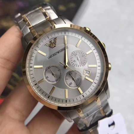 原厂正品 Armani 阿玛尼 官网最新款 多功能六针钢带男表 带日历小窗口 超级实用 Ar11076，尺寸：43Mm 如假包退！ - 点击图像关闭