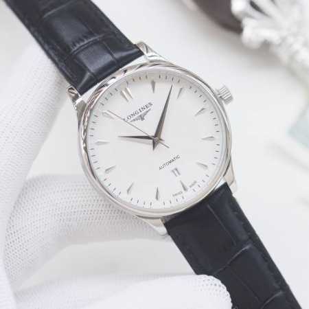 金壳+20钢带20品牌：浪琴-Longines类型：男士腕表壳套：顶级版316精钢L表带：进口小牛皮表带 316L精钢表带机芯：全自动机械机芯镜面：矿物质防刮镜 - 点击图像关闭