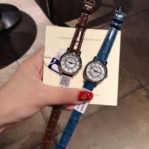 皮带 浪琴 Longines 系列腕表 简约时尚 最佳单品 进口石英机芯 数字面 纯天然珍珠贝母表盘 搭配经典三针设计 3字位日历显示 双卜拱形抗耐磨玻璃 原装