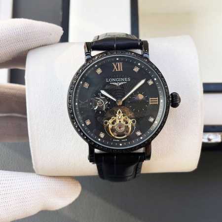 统一价格: 浪琴-Longines火爆新品 搭载全自动机械机芯 316精钢表壳 简约镂空设计 简约时尚 优雅尊贵 矿物质强化玻璃镜面 真牛皮表带 商务休闲 精致 - 点击图像关闭