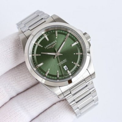 耗时半年强力推荐 优雅焕新｜ 新品首推 浪琴 Longinesvs5 康卡斯悦动系列 优雅银经典黑百搭绿深邃蓝高级咖 原版开模，对版41Mm尺寸316精钢材质，