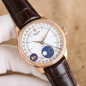 统一 R+ Factory 120克配重版 Rolex切利尼月相型面市 原版尺寸：39Mm13.2 定制版红轮Cal.3195型机芯还原原装所有功能及8点位快调