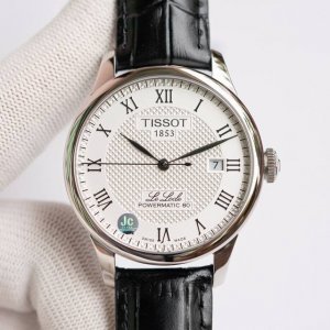 原单品质 Tissot 天梭经典款 型号：T006.407. 33 力洛克系列 钢带白面罗马机械男装蓝宝石玻璃 316L精钢表壳表带，搭载海鸥2824改C07.