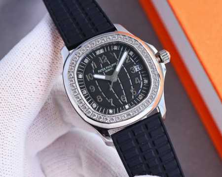 优雅知性 :Tw新品.白壳 玫瑰金 Tw新品！Factory新品百达翡丽aquanaut系列机械女手雷横空出世，告别机芯一眼假时代。 表壳：35.6毫米的表径， - 点击图像关闭
