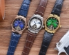 飞轮设计八角形新品 品牌：百达翡丽 类型：精品男士腕表 表带：真牛皮表带 机芯：全自动机械机芯 镜面：矿物质强化玻璃 品味高雅 浩瀚大气 匠心独运 腕间瑰宝 尺