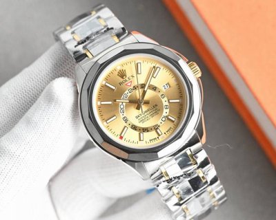 劳力士-Rolex 商务休闲男士机械腕表 进口日本原装西铁城8205 钨钢间316L精钢壳套 超级蓝宝石玻璃镜面 直径42Mm 尊贵奢华 休闲男士 生活节奏 尽