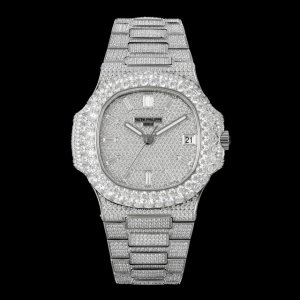 Amg 满天星 满钻 Patek Philie 最新大镶钻圈口，百达Nautilus 5711 白金鹦鹉螺系列腕表。全新升级版本 双排大钻圈口，品牌举世闻名超凡
