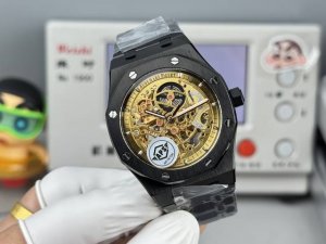 Aps新款爱彼皇家橡树离岸型 15407St.Oo.1220St.01男士机械腕表 Calibre 3132一体机芯，41Mm直径，深灰色表盘形状：圆形表盘材质