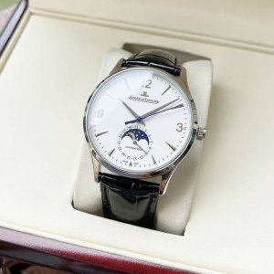 白壳 玫瑰金 钢带+30 简约设计 经典百搭 积家-Jaeger Lecoultre 男士腕表 全自动机械机芯 矿物强化玻璃 316L精钢表壳 真皮表带 时尚风