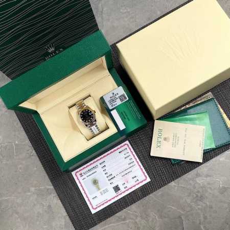 女款日志最惊艳颜色“黑金”劳力士rolex女款蚝式日志型腕表！年度最火的“金灰”色字面表盘，镶嵌10颗vs级别天然真钻时标！每一块表都中国gtc权威机构出具的真 - 点击图像关闭