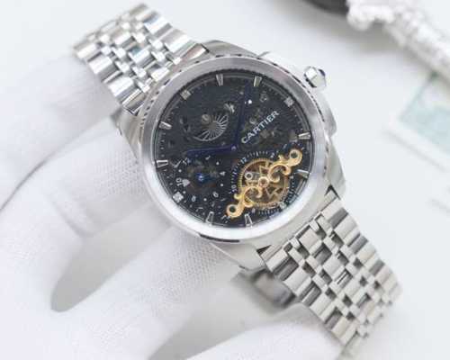品牌：卡地亚-Cartier 类型：男士腕表 壳套：顶级版316精钢L 表带：进口小牛皮 316精钢表带 机芯：全自动进口机械机芯 镜面：矿物质防刮镜面玻璃 尺