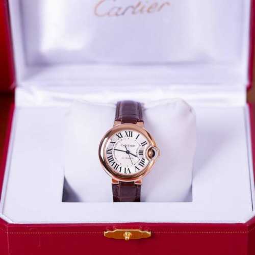 独家渠道货，卡地亚Cartier蓝气球系列33Mm，W6920097女款手表，原装进口机芯，全自动机械机芯， 18K包金 蓝宝石镜面，阳光射线纹饰效果表盘，剑形