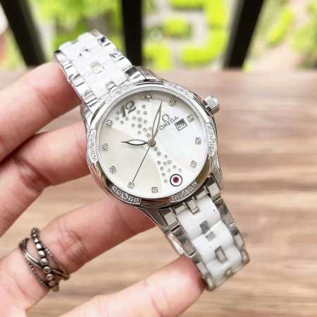 金白同价：皮带 钢带 实价不让利 欧米茄 女款原装进口石英机芯 矿物质玻璃镜面 316L精钢表壳 女30Mm 厚8Mm如果今天的阳光停止了它耀眼的光芒。那么你的 - 点击图像关闭