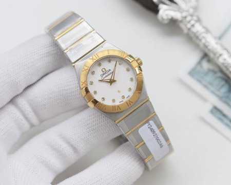 白壳 ，金壳 ，钻50 欧米伽 Omega 型号123.15.27.60.55.004。四代星座永恒经典款！ 星座系列表壳表带光面款，此款硬货来了，非常过硬的内 - 点击图像关闭