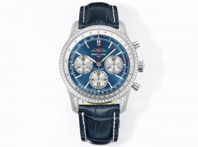 Bls出品 百年灵全新航空计时腕表 Navitimer 问世70周年 百年灵以大胆色彩焕新演绎经典腕表 尺寸43Mm 迭代款无疑是地道的航空计时腕表 带有环形飞
